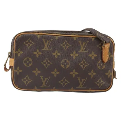 Pre-owned Louis Vuitton Pochette Marly Bandouliere Bag Monogram Canvas Brown Canvas Shoulder Bag Bag (pre-owne