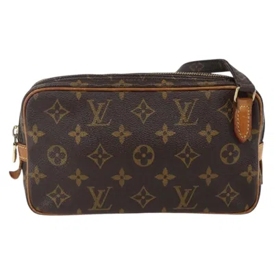 Pre-owned Louis Vuitton Pochette Marly Bandouliere Bag Monogram Canvas Brown Canvas Shoulder Bag Bag (pre-owne