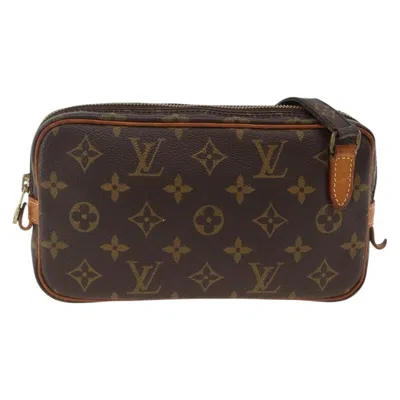 Pre-owned Louis Vuitton Pochette Marly Bandouliere Bag Monogram Canvas Brown Canvas Shoulder Bag Bag (pre-owne