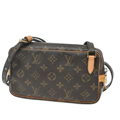 Pre-owned Louis Vuitton Pochette Marly Bandouliere Bag Monogram Canvas Brown Canvas Shoulder Bag Bag (pre-owne