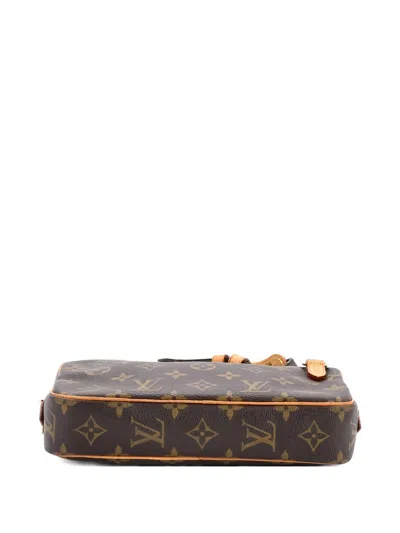 Pre-owned Louis Vuitton Pochette Marly Bandouliere Bag Monogram Canvas Crossbody Bag In Brown
