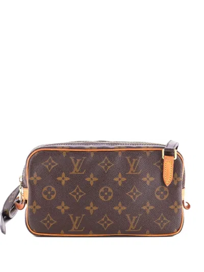 Pre-owned Louis Vuitton Pochette Marly Bandouliere Bag Monogram Canvas Crossbody Bag In Brown