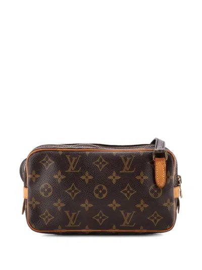 Pre-owned Louis Vuitton Pochette Marly Bandouliere Bag Monogram Canvas Crossbody Bag In Brown
