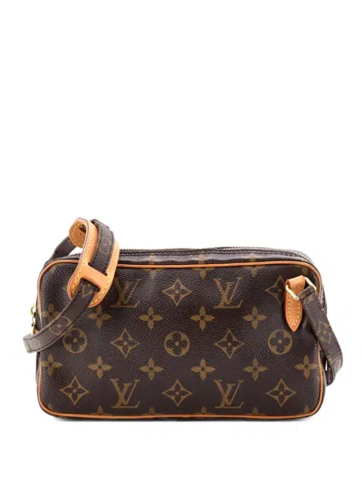 Pre-owned Louis Vuitton Pochette Marly Bandouliere Bag Monogram Canvas Crossbody Bag In Brown