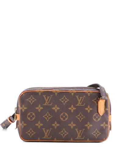 Pre-owned Louis Vuitton Pochette Marly Bandouliere Bag Monogram Canvas Crossbody Bag In Brown