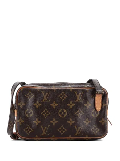 Pre-owned Louis Vuitton Pochette Marly Bandouliere Bag Monogram Canvas Crossbody Bag In Brown