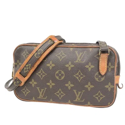 Pre-owned Louis Vuitton Pochette Marly Bandouliere Monogram Canvas Brown Canvas Shoulder Bag Bag ()