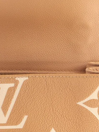 Pre-owned Louis Vuitton Pochette Metis Bicolor Monogram Empreinte Giant Crossbody Bag In Neutrals