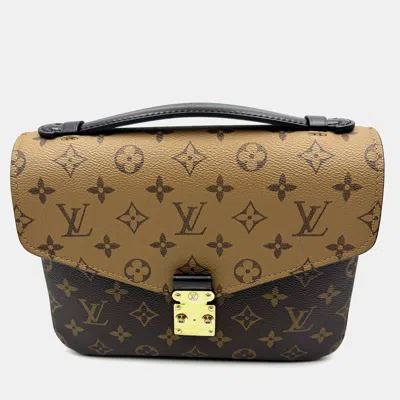 Pre-owned Louis Vuitton Pochette Metis Monogram Mesenger Bag In Brown