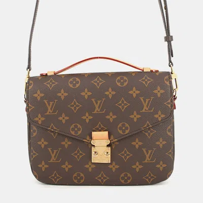 Pre-owned Louis Vuitton Pochette Metis Brown Monogram Size Mm