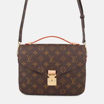 Pre-owned Louis Vuitton Pochette Metis Brown Monogram Size Mm