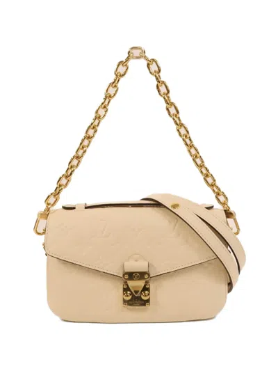 Pre-owned Louis Vuitton Pochette Metis East West Shoulder Bag In Neutral