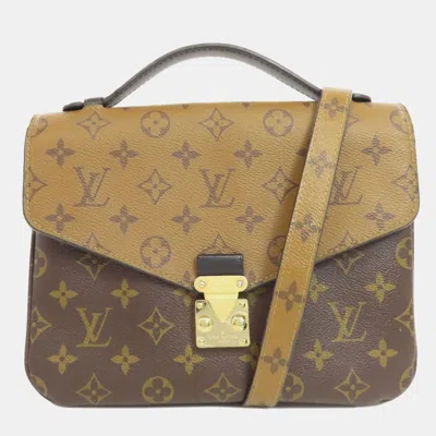 Pre-owned Louis Vuitton Pochette Metis Handbag Monogram Reverse