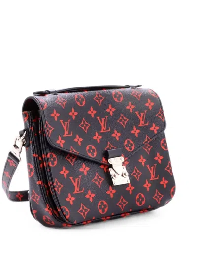 Pre-owned Louis Vuitton Pochette Metis Limited Edition Monogram Infrarouge Crossbody Bag In Black