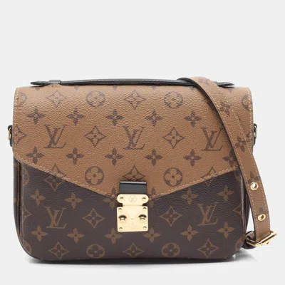 Pre-owned Louis Vuitton Pochette Metis Mm 2way Handbag Monogram Reverse
