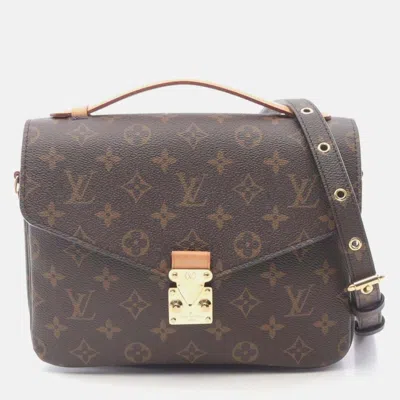 Pre-owned Louis Vuitton Pochette Metis Mm Monogram In Brown