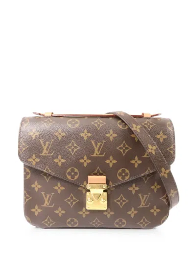 Pre-owned Louis Vuitton Pochette Metis Mm Monogram Cross Body Bag In Brown
