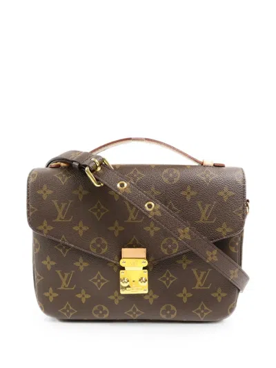 Pre-owned Louis Vuitton Pochette Metis Mm Shoulder Bag In Brown