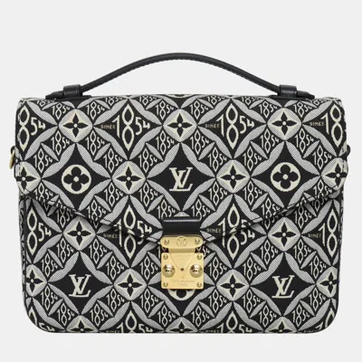 Pre-owned Louis Vuitton Pochette Metis Mm Since 1854 Top Handle Bag In Black