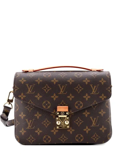 Pre-owned Louis Vuitton Pochette Metis Monogram Canvas Crossbody Bag In Brown