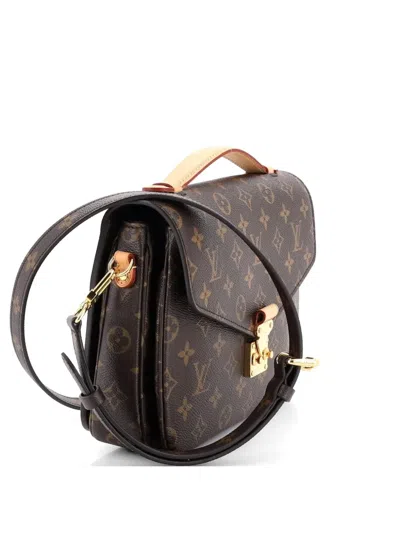 Pre-owned Louis Vuitton Pochette Metis Monogram Canvas Crossbody Bag In Brown