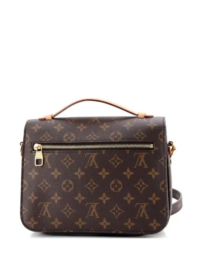 Pre-owned Louis Vuitton Pochette Metis Monogram Canvas Crossbody Bag In Brown