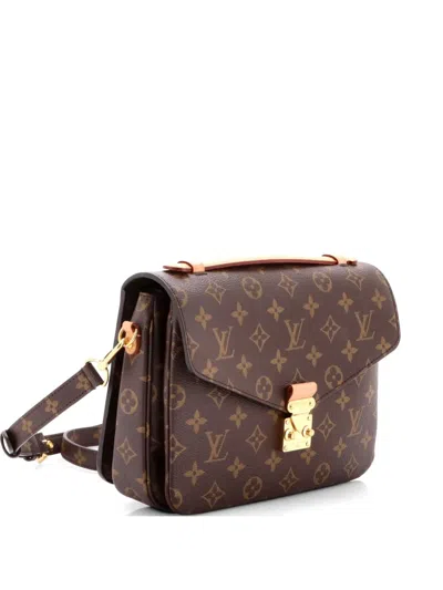 Pre-owned Louis Vuitton Pochette Metis Monogram Canvas Crossbody Bag In Brown