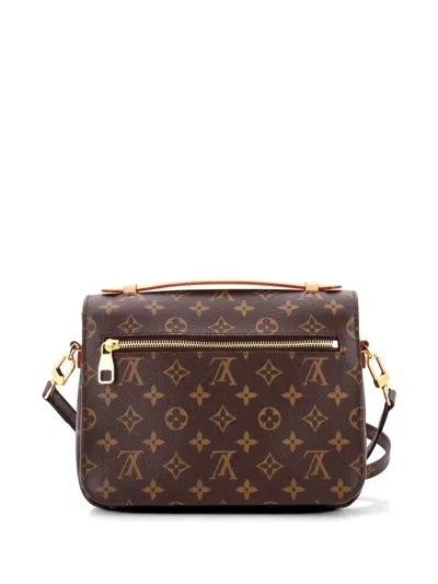 Pre-owned Louis Vuitton Pochette Metis Monogram Canvas Crossbody Bag In Brown