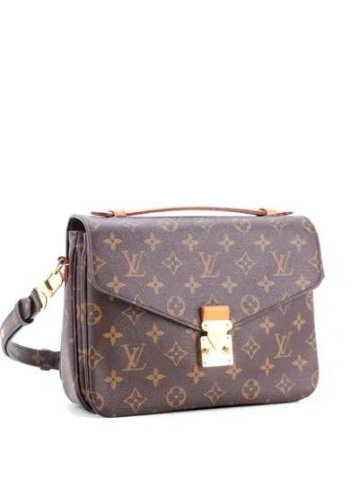 Pre-owned Louis Vuitton Pochette Metis Monogram Canvas Crossbody Bag In Brown