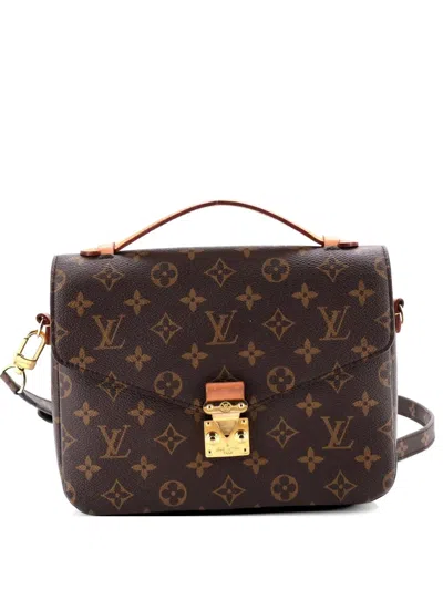 Pre-owned Louis Vuitton Pochette Metis Monogram Canvas Crossbody Bag In Brown