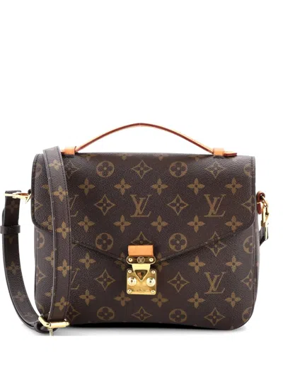 Pre-owned Louis Vuitton Pochette Metis Monogram Canvas Crossbody Bag In Brown