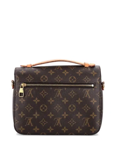 Pre-owned Louis Vuitton Pochette Metis Monogram Canvas Crossbody Bag In Brown