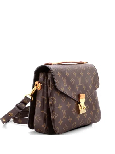 Pre-owned Louis Vuitton Pochette Metis Monogram Canvas Crossbody Bag In Brown