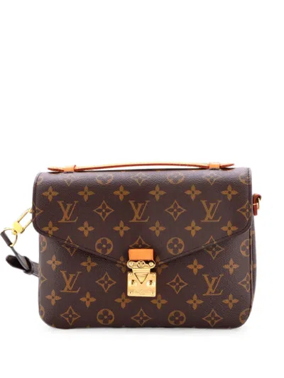 Pre-owned Louis Vuitton Pochette Metis Monogram Canvas Crossbody Bag In Brown