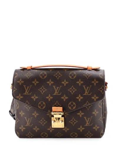 Pre-owned Louis Vuitton Pochette Metis Monogram Canvas Crossbody Bag In Brown