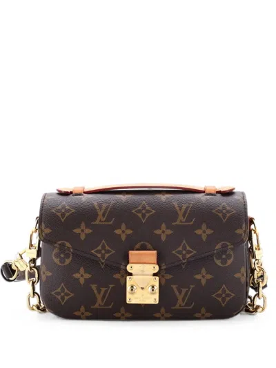 Pre-owned Louis Vuitton Pochette Metis Monogram Canvas East West Crossbody Bag In Brown