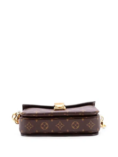 Pre-owned Louis Vuitton Pochette Metis Monogram Canvas East West Crossbody Bag In Brown