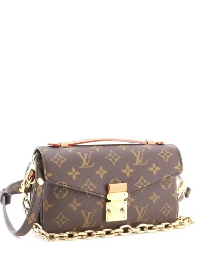 Pre-owned Louis Vuitton Pochette Metis Monogram Canvas East West Crossbody Bag In Brown