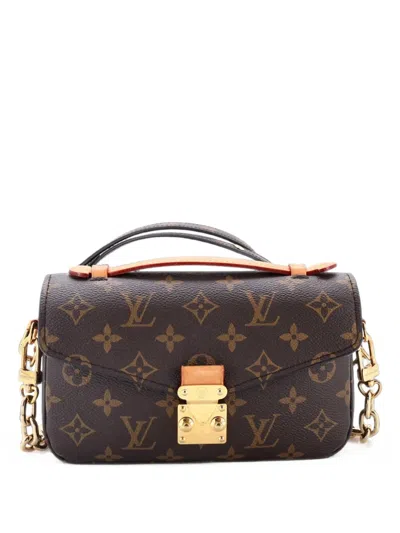 Pre-owned Louis Vuitton Pochette Metis Monogram Canvas East West Crossbody Bag In Brown
