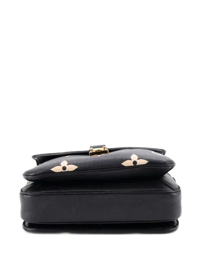 Pre-owned Louis Vuitton Pochette Metis Monogram Empreinte Giant Crossbody Bag In Black