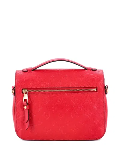 Pre-owned Louis Vuitton Pochette Metis Monogram Empreinte Leather Crossbody Bag In Pink