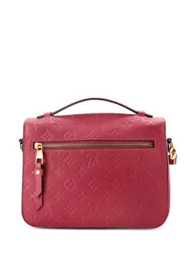 Pre-owned Louis Vuitton Pochette Metis Monogram Empreinte Leather Crossbody Bag In Pink