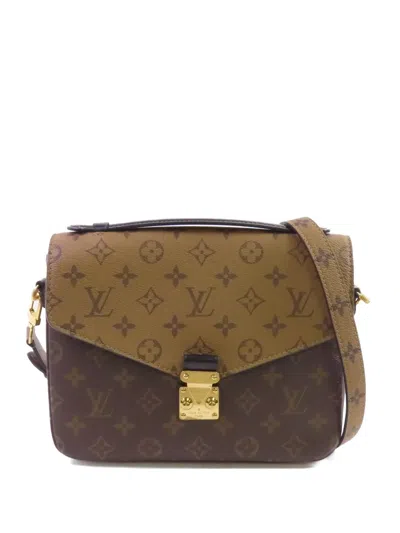Pre-owned Louis Vuitton Pochette Metis Monogram Shoulder Bag In Brown