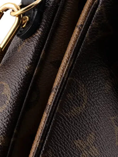 Pre-owned Louis Vuitton Pochette Metis Reverse Monogram Canvas Crossbody Bag In Brown