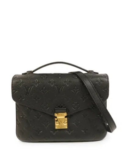 Pre-owned Louis Vuitton Pochette Métis Tote Bag In Black