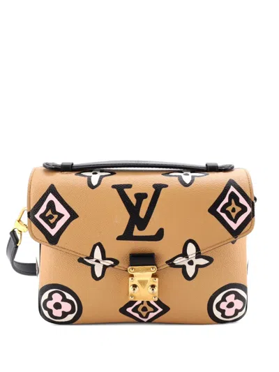 Pre-owned Louis Vuitton Pochette Metis Wild At Heart Monogram Giant Crossbody Bag In Brown
