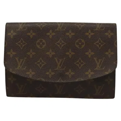 Pre-owned Louis Vuitton Pochette Rabat Brown Canvas Clutch Bag ()