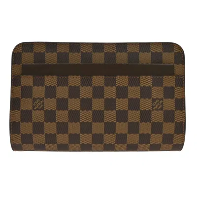 Pre-owned Louis Vuitton Pochette Saint Louis Damier Ebene Brown Canvas Clutche & Pouche Bag ()