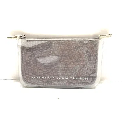 Pre-owned Louis Vuitton Pochette Silver Vinyl Clutch Bag ()