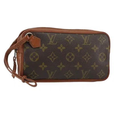 Pre-owned Louis Vuitton Pochette Sports Monogram Canvas Brown Canvas Clutche & Pouche Bag ()